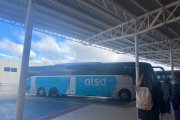 Autobús de ALSA en la estación de autobús de El Burgo de Osma.