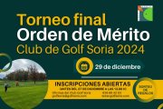 Cartel del torneo de golf que se celebra en Pedrajas.