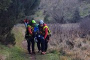 El Grupo de Rescate de la Junta auxilia a una mujer herida en el Cañón del Río Lobos, en Soria.
