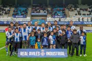 Uno de los onces del Real Avilés Industrial de esta temporada