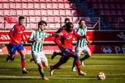 Moustapha Gning en el encuentro ante el Guijuelo en Los Pajaritos.