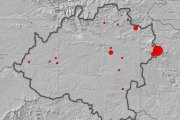 Localizaciones de terremotos ocurridos en Soria.