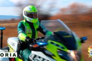 Agente de tráfico de la Guardia Civil en Soria.