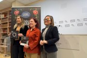 Raquel Molinero, Beatriz Martínez y Elia Jiménez, en la presentación de Fitur.
