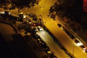 Detalle de las imágenes captadas por un dron de la Policía Foral de Navarra que sobrevoló las carreras ilegales en Tudela.
