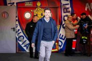 Aitor Calle en los prolegómenos del partido de la pasada jornada ante el Coruxo.