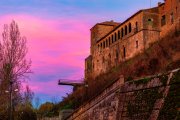 Imagen de Almazán, al atardecer.