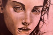 Detalle de una obra de Max Catrell a subasta.