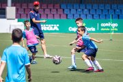 Jóvenes futbolistas en uno campus del C.D. Numancia.