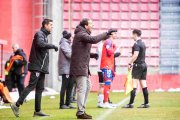 Aitor Calle en el último encuentro en Los Pajaritos ante el Salamanca.