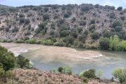 Vertidos al embalse del Duero desde el aliviadero de la depuradora durante la tormenta.
