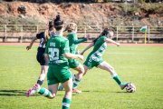 Imagen del partido del San José Femenino en su victoria ante el Virgen del Camino.