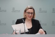 La vicepresidenta de la Junta de Castilla y León y consejera de Familia e Igualdad de Oportunidades, Isabel Blanco, comparece tras el Consejo de Gobierno.