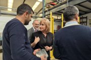 La consejera de Industria, Leticia García, visita las instalaciones de la empresa Comercial Valdivieco en Mayorga  (Valladolid).