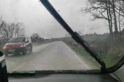 Granizada en la recta de Malluembre en la tarde del Martes Santos.