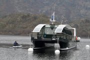 Embarcación del lago de Sanabria (Zamora), tipo catamarán como el previsto para Soria.