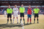 Carbajales Gómez en el encuentro que le pitó al Numancia hace tres temporadas en Los Pajaritos.