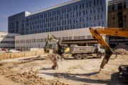 Obras en el Hospital Santa Bárbara en una imagen reciente.