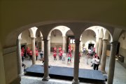 Protesta este miércoles de trabajadores de Siemens Gamesa en el Palacio de los Castejones de Ágreda.