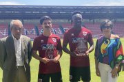 Molina, Sanchidrián, Góngora y Carretero en la entrega de los premios Donantes de Sangre.