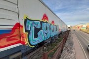 Un tren pintado con grafiti en Soria en una imagen de archivo.