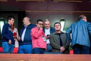 Santiago Morales en el palco de Los Pajaritos como representante de Football Newco.