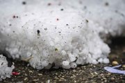 La tormenta dejó inundados ciertos puntos de la ciudad