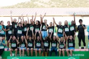 El equipo de Diputación Valencia celebrando el título de campeonas de España.