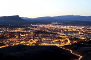 Vista nocturna de la capital.