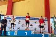 Álvaro García en el pódium de Las Gabias.
