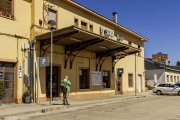 Fachada principal de la estación de Soria.