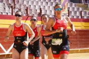 Las atletas del Deporama Triatlón Soriano compiten en Banyoles este fin de semana.