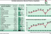 Actividad asistencial en Atención Primaria y hospitalaria (15cmx10cm).