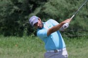 Daniel Berná durante un campeonato de golf.