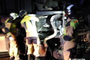 Bomberos de la Diputación de Zaragoza en el siniestro.