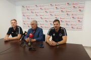 Bogdan Chopenko, Carlos Heras y Oriol Castellarnau en la comparecencia de prensa de inicio de pretemporada.