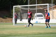 Oleg Oliynyk en un entrenamiento con el Numancia en la Ciudad Deportiva.