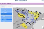 Advertencia de la CHE como consecuencia de los avisos amarillos por lluvias intensas.