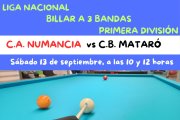 Cartel anunciador de la primera jornada para el Círculo Amistad Numancia.
