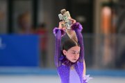 La patinadora soriana de categoría alevín Clara Álvaro Andrés.