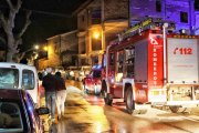 Camión de bomberos en el lugar del suceso.