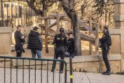 Policías Nacionales durante una intervención.
