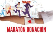 Cartel del maratón de donaciones.