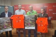 De izda a dcha, Carazo, Salvador, Serrato y Aguarón presentan el XII Camino por Soria Contra el Cáncer.