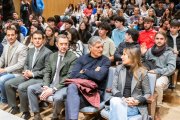Toni Nadal en el acto de este miércoles junto a la consejera de Educación Rocío Lucas.