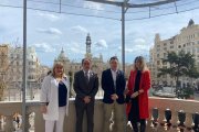 Benito Serrano, María José Jiménez, David Berrojo y María José Catalá en Valencia en una imagen de archivo.
