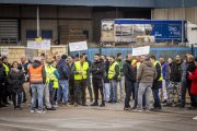 Trabajadores de Losán concentrados en una convocatoria de hace unos meses.