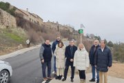 El director de Carreteras, Jesús Puerta, en el centro, junto a la delegada y el resto de autoridades. HDS