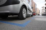 Estacionamiento regulado, en una imagen de archivo.