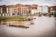 Las calles en San Esteban siguen llenas de agua.